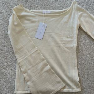 charcoal luna long sleeve knit top